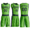 Custom Neon Green Navy Round Neck Suit Basketball Jersey