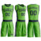 Custom Neon Green Navy Round Neck Suit Basketball Jersey