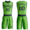 Custom Neon Green Navy Round Neck Suit Basketball Jersey