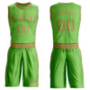 Custom Neon Green Old Gold Round Neck Suit Basketball Jersey