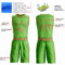 Custom Neon Green Old Gold Round Neck Suit Basketball Jersey