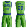 Custom Neon Green Royal Round Neck Suit Basketball Jersey