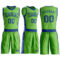 Custom Neon Green Royal Round Neck Suit Basketball Jersey