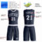 Custom Navy White Round Neck Suit Basketball Jersey