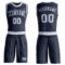 Custom Navy White Round Neck Suit Basketball Jersey