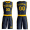Custom Navy Gold Round Neck Suit Basketball Jersey