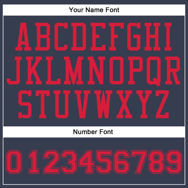 Custom Navy Red Round Neck Suit Basketball Jersey