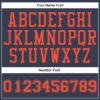 Custom Navy Orange Round Neck Suit Basketball Jersey