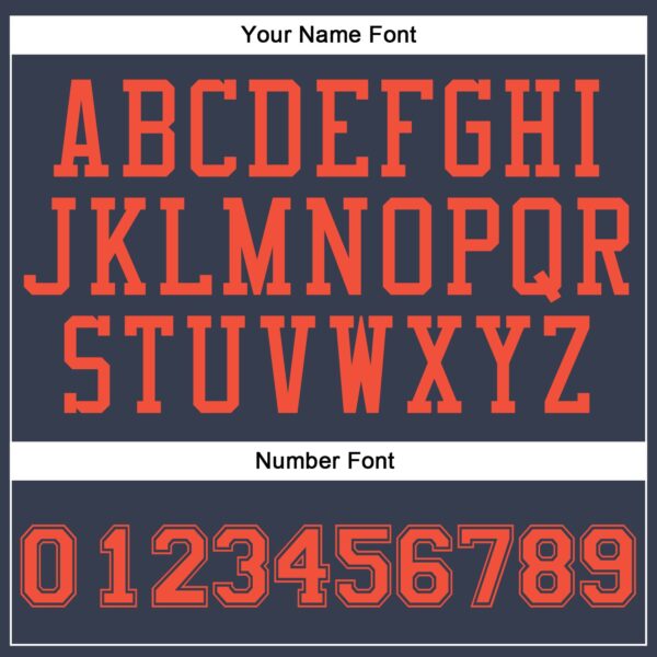 Custom Navy Orange Round Neck Suit Basketball Jersey