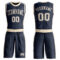 Custom Navy Cream Round Neck Suit Basketball Jersey