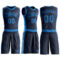 Custom Navy Blue Round Neck Suit Basketball Jersey