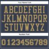 Custom Navy Old Gold Round Neck Suit Basketball Jersey