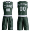 Custom Green White Round Neck Suit Basketball Jersey