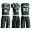 Custom Green White Round Neck Suit Basketball Jersey