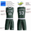Custom Green White Round Neck Suit Basketball Jersey