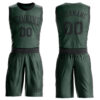 Custom Green Black Round Neck Suit Basketball Jersey