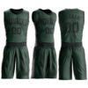Custom Green Black Round Neck Suit Basketball Jersey