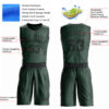 Custom Green Black Round Neck Suit Basketball Jersey