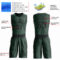 Custom Green Black Round Neck Suit Basketball Jersey