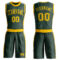 Custom Green Gold Round Neck Suit Basketball Jersey