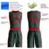 Custom Green Red Round Neck Suit Basketball Jersey