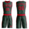 Custom Green Red Round Neck Suit Basketball Jersey