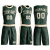 Custom Green Cream Round Neck Suit Basketball Jersey