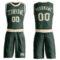 Custom Green Cream Round Neck Suit Basketball Jersey