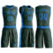 Custom Green Blue Round Neck Suit Basketball Jersey