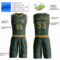 Custom Green Old Gold Round Neck Suit Basketball Jersey