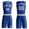 Custom Royal White Round Neck Suit Basketball Jersey