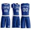 Custom Royal White Round Neck Suit Basketball Jersey