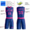 Custom Royal Pink Round Neck Suit Basketball Jersey