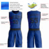 Custom Royal Black Round Neck Suit Basketball Jersey