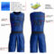 Custom Royal Black Round Neck Suit Basketball Jersey