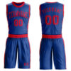 Custom Royal Red Round Neck Suit Basketball Jersey