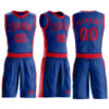 Custom Royal Red Round Neck Suit Basketball Jersey