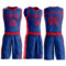 Custom Royal Red Round Neck Suit Basketball Jersey