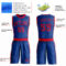 Custom Royal Red Round Neck Suit Basketball Jersey