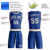Custom Royal Cream Round Neck Suit Basketball Jersey
