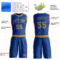 Custom Royal Old Gold Round Neck Suit Basketball Jersey