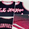 Custom Black White-Maroon Fade Fashion Authentic City Edition Basketball Jersey