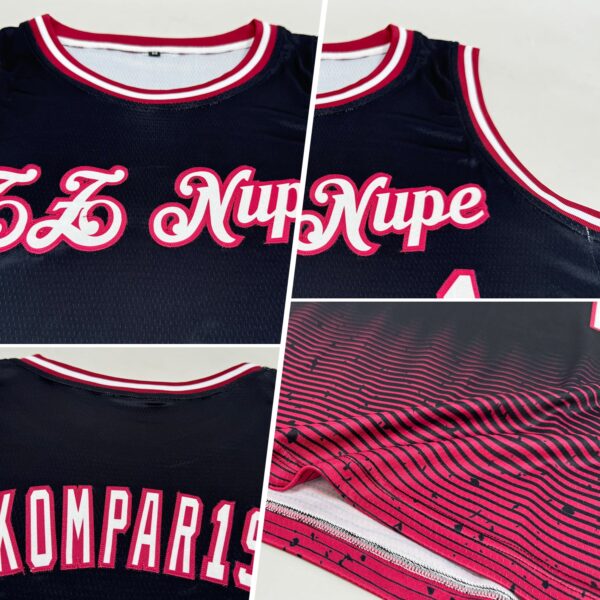 Custom Black White-Maroon Fade Fashion Authentic City Edition Basketball Jersey