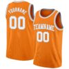 Custom Bay Orange White-Gray Authentic Basketball Jersey