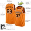 Custom Bay Orange Brown-White Authentic Basketball Jersey