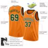 Custom Bay Orange Green-White Authentic Basketball Jersey