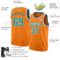 Custom Bay Orange Teal-White Authentic Basketball Jersey