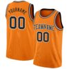 Custom Bay Orange Black-White Authentic Basketball Jersey