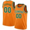 Custom Bay Orange Kelly Green-White Authentic Basketball Jersey