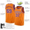 Custom Bay Orange Purple-White Authentic Basketball Jersey